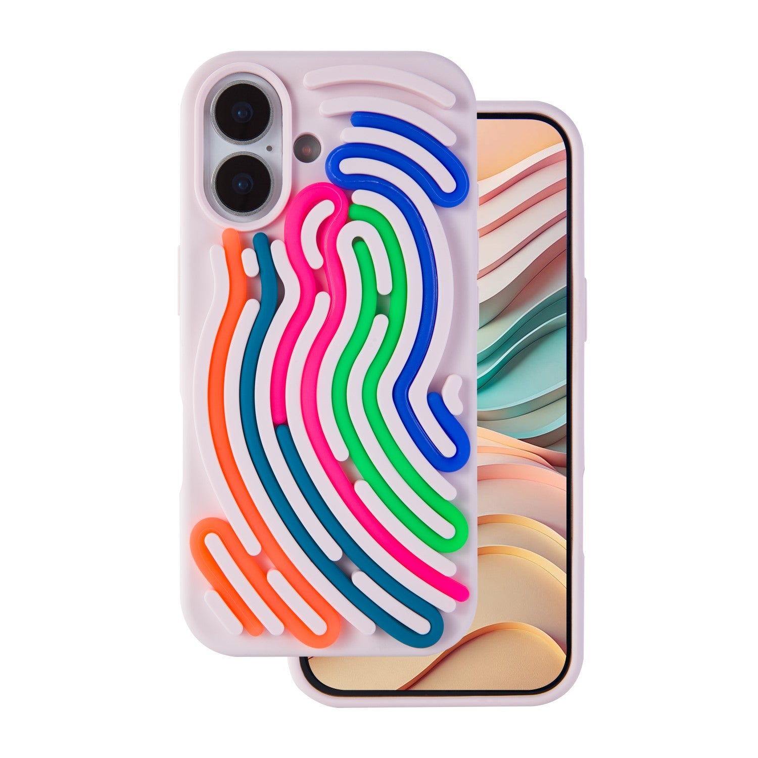 Coque rose DIY Snake pour iPhone 16 6,1"