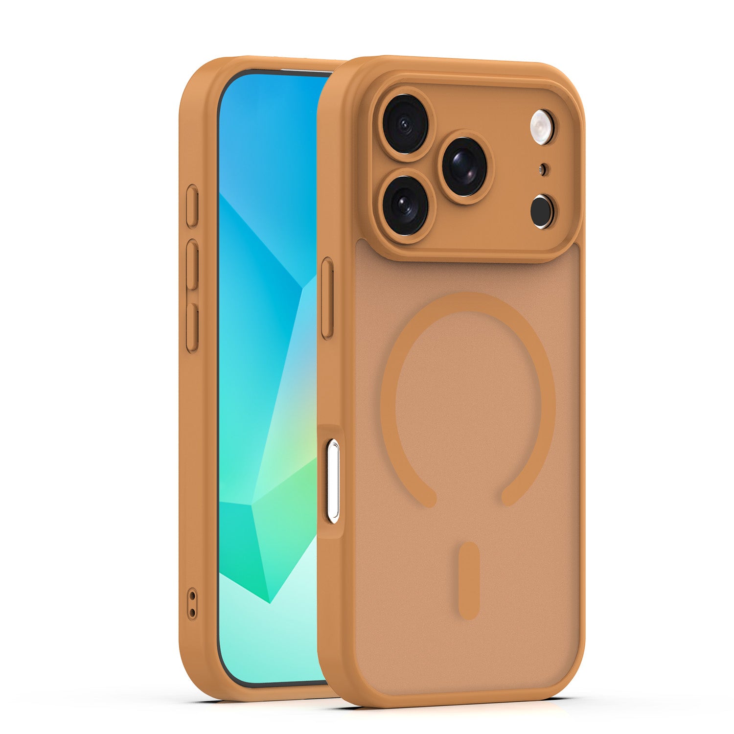 Coque magnétique marron pour iPhone 17 Pro Max 6,9" – Mag Matt