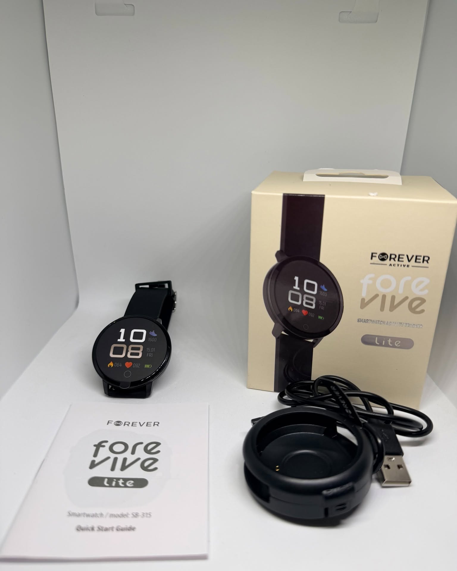 Montre connectée Forever ForeVive Lite SB-315 – Bluetooth 5.0 – IP67 – Noire