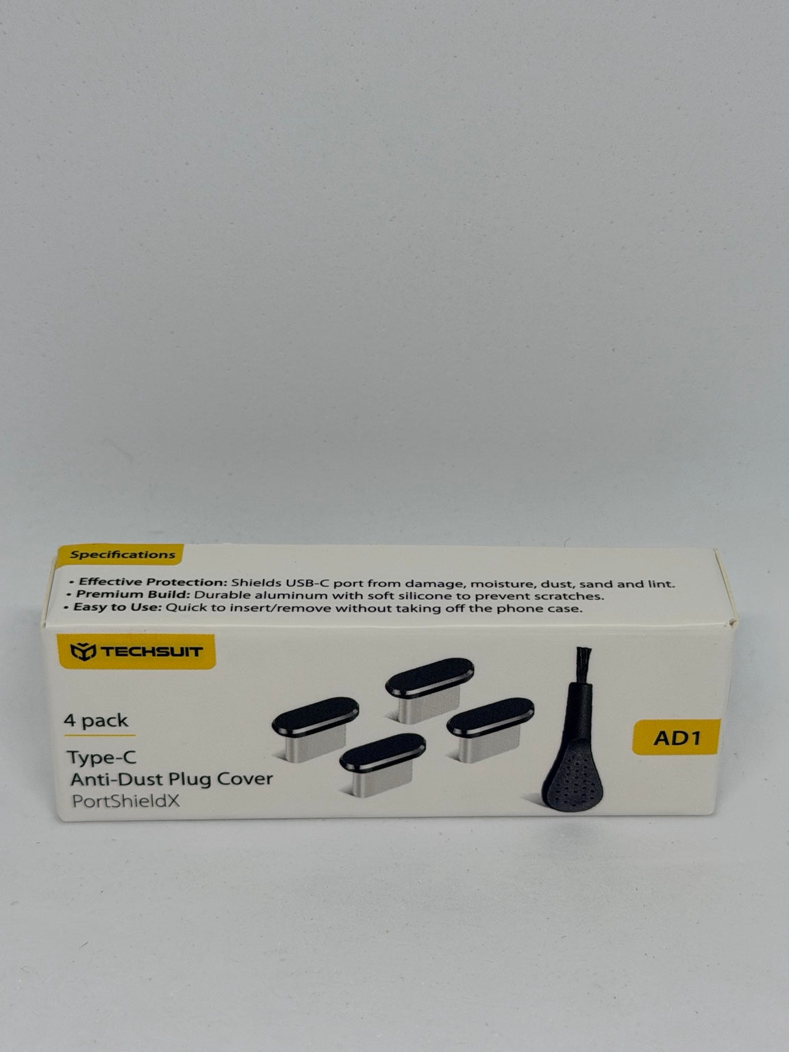 Bouchons anti-poussière USB-C Techsuit AD1 – Lot de 4