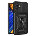 Coque Defender Slide noire avec cache caméra pour Samsung Galaxy S25