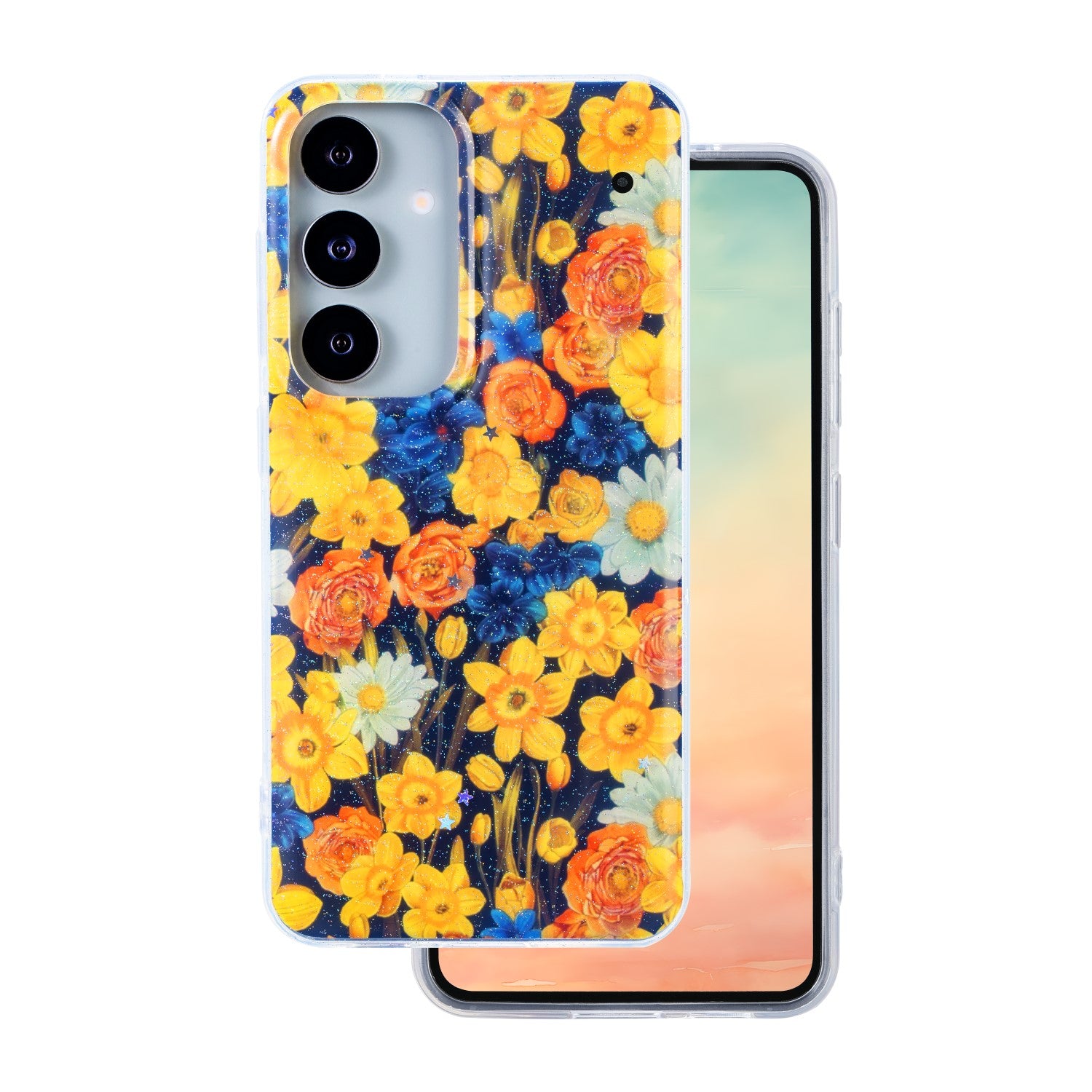 Coque Glow Glam orange pour Samsung Galaxy S25